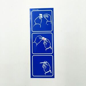 Alexander How To Roll Vintage 1990's Sticker Blue Decal Weed 420 Novelty Sign